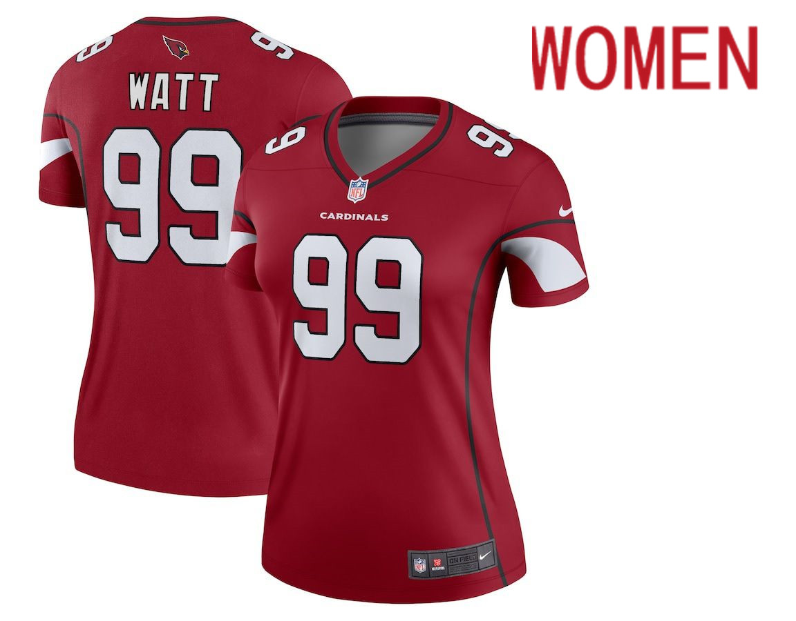 Women Arizona Cardinals 99 J.J. Watt Nike Red Legend NFL Jersey